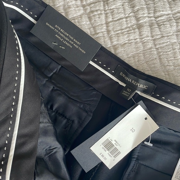 NWT Banana Republic Sloan Black Slacks Size 10 - Picture 4 of 9